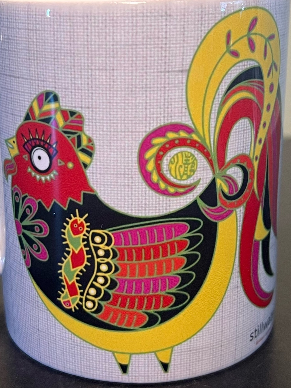 Stillwater Art Studio Lunar New Year Rooster Mug Ceramic Zodiac Coffee Cup NWT - Picture 4 of 12